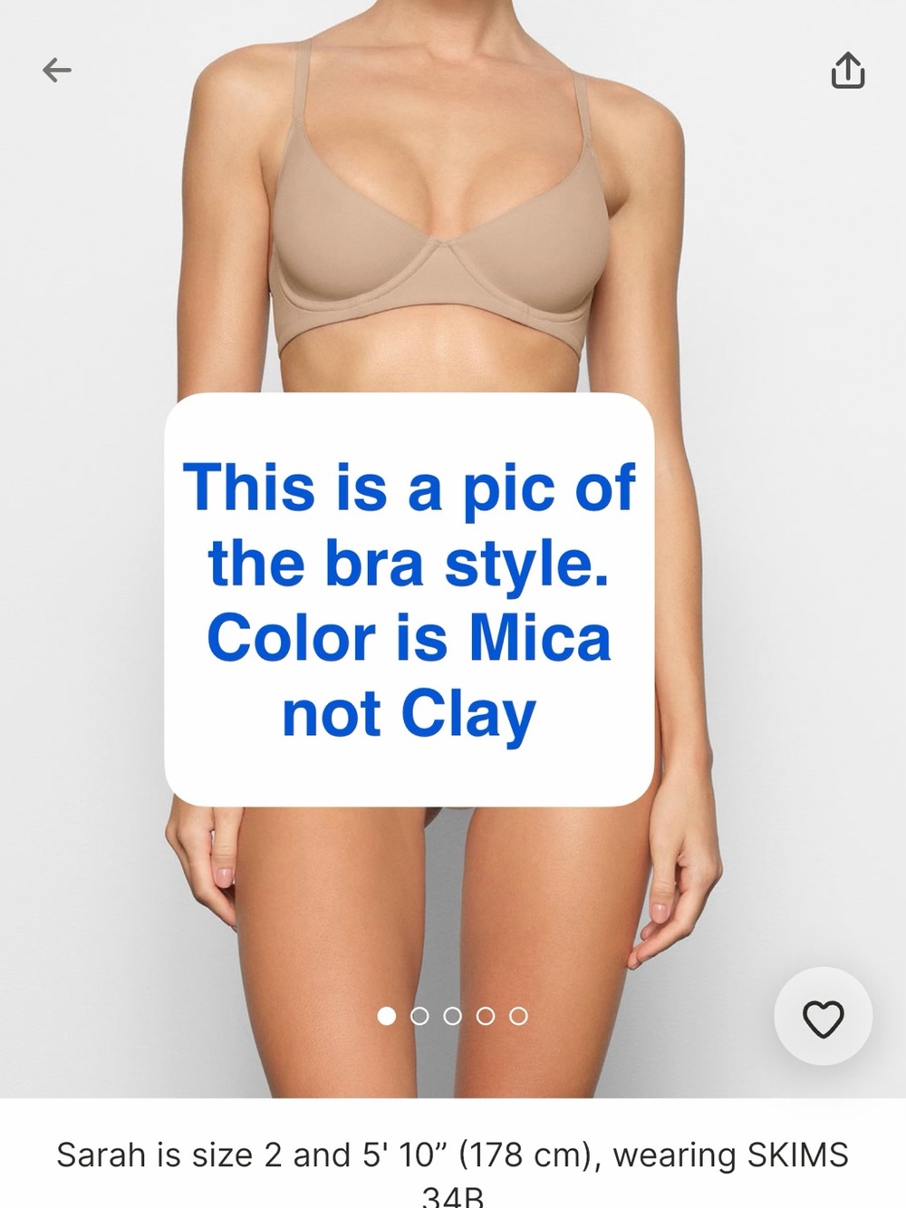 SKIMS Mica Nude Seamless Bra